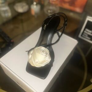 Elegant Black and Cream Women's Sandal